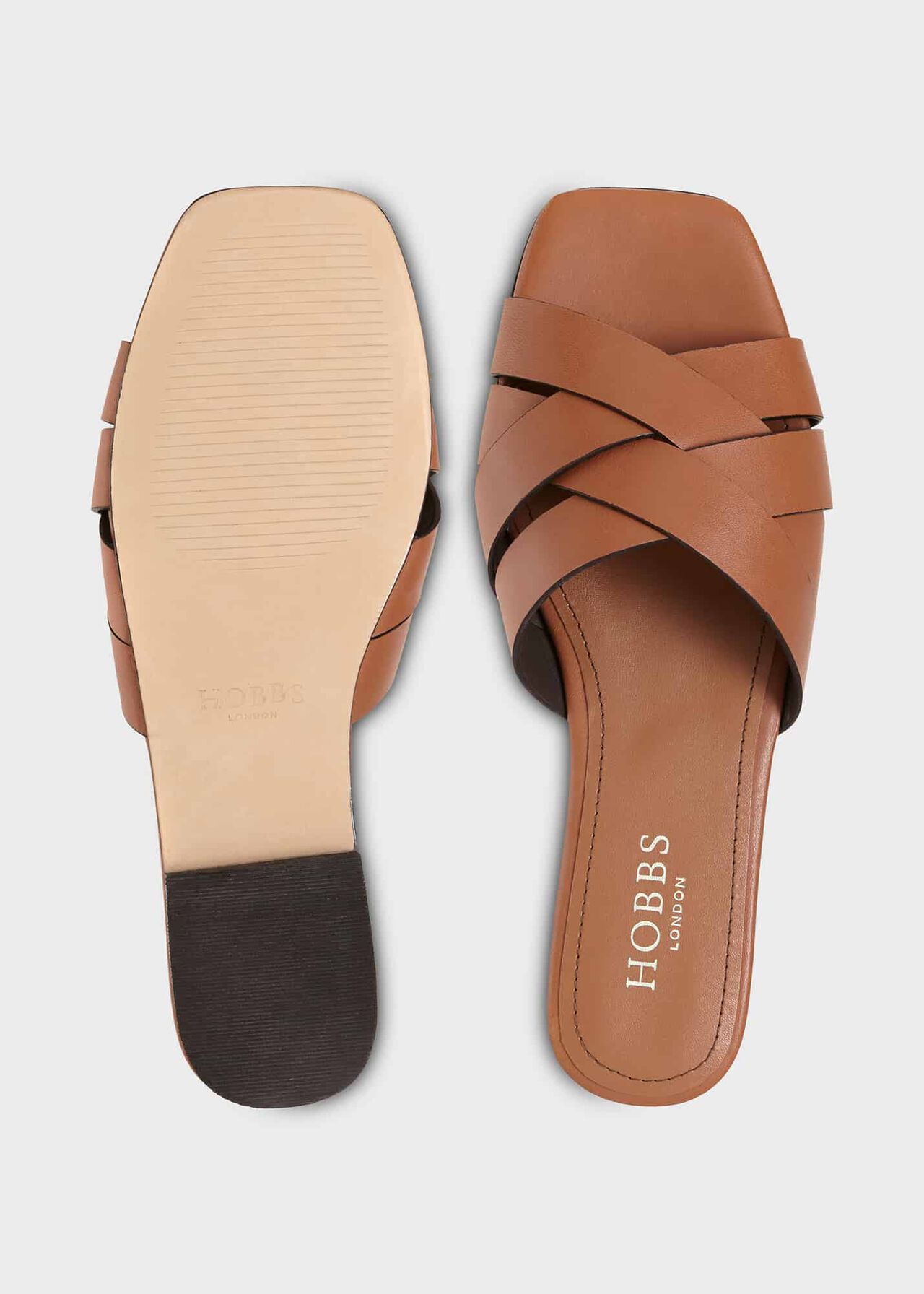 Annie Flats Sandal, Tan, hi-res